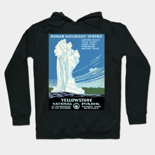 Vintage Travel Poster USA Yellowstone National Park Hoodie